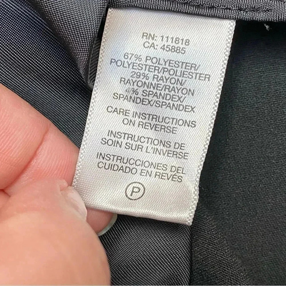 Michael Kors Black Wellesley Ankle Fit Trousers 8 Stretch Straight Leg Pants - Picture 10 of 11